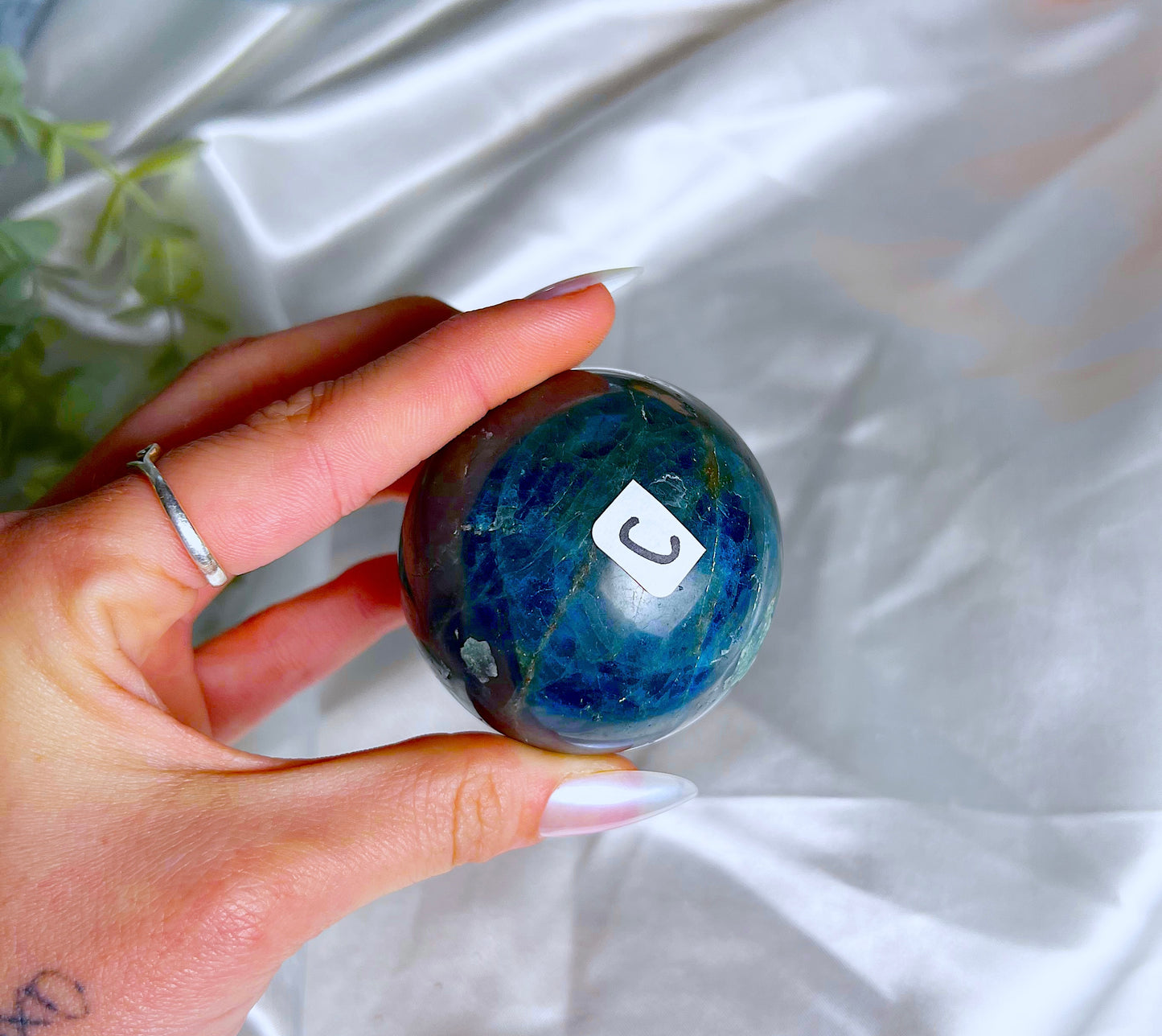 Blue Apatite Sphere C