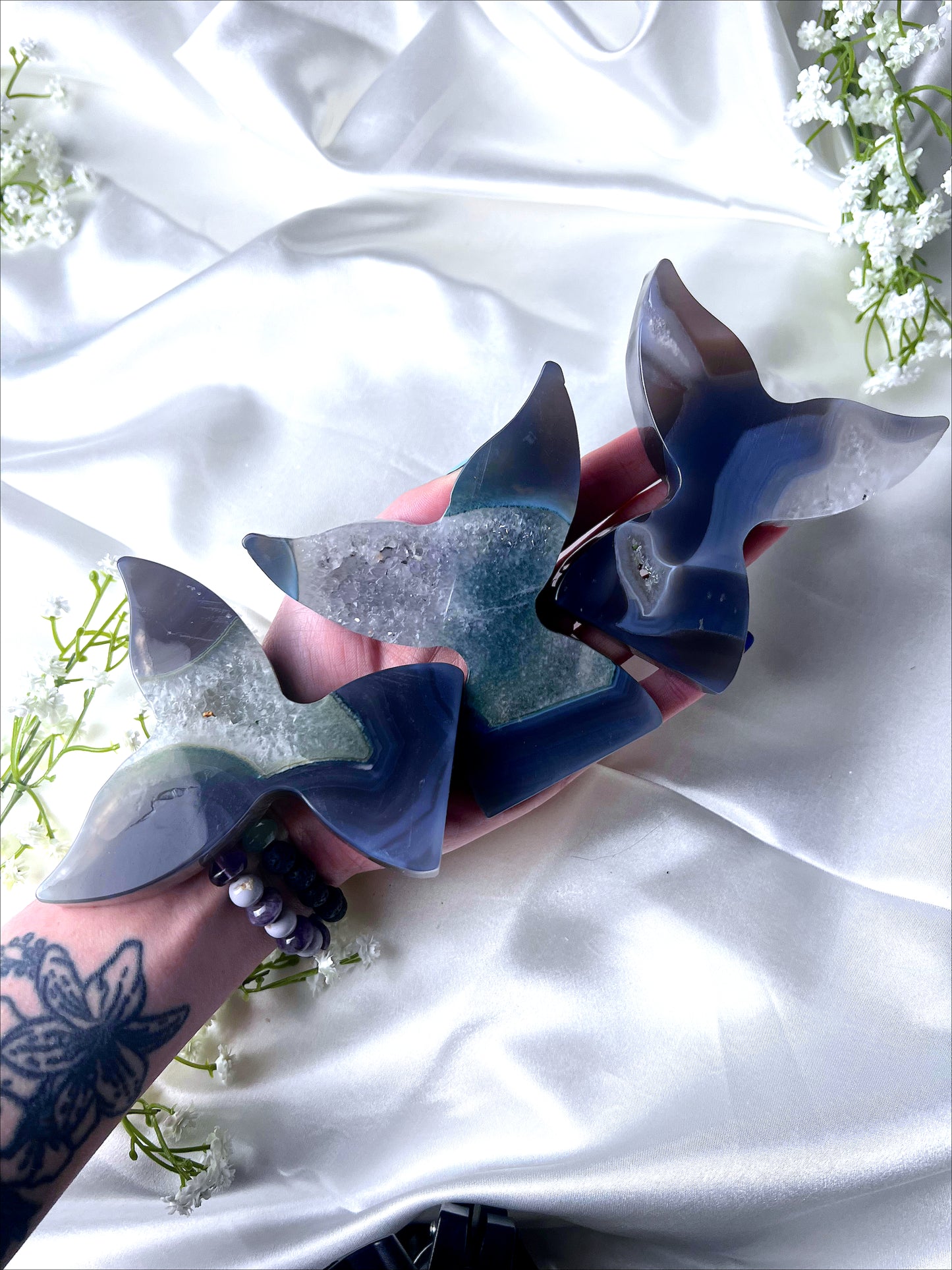 Large Druzy Agate Tails