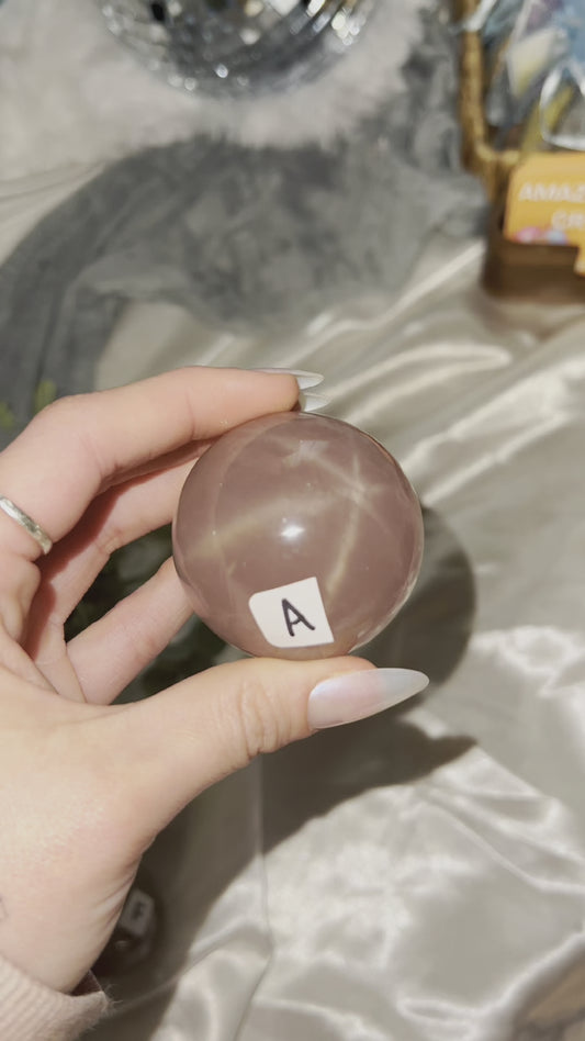Star Rose Quartz Sphere A