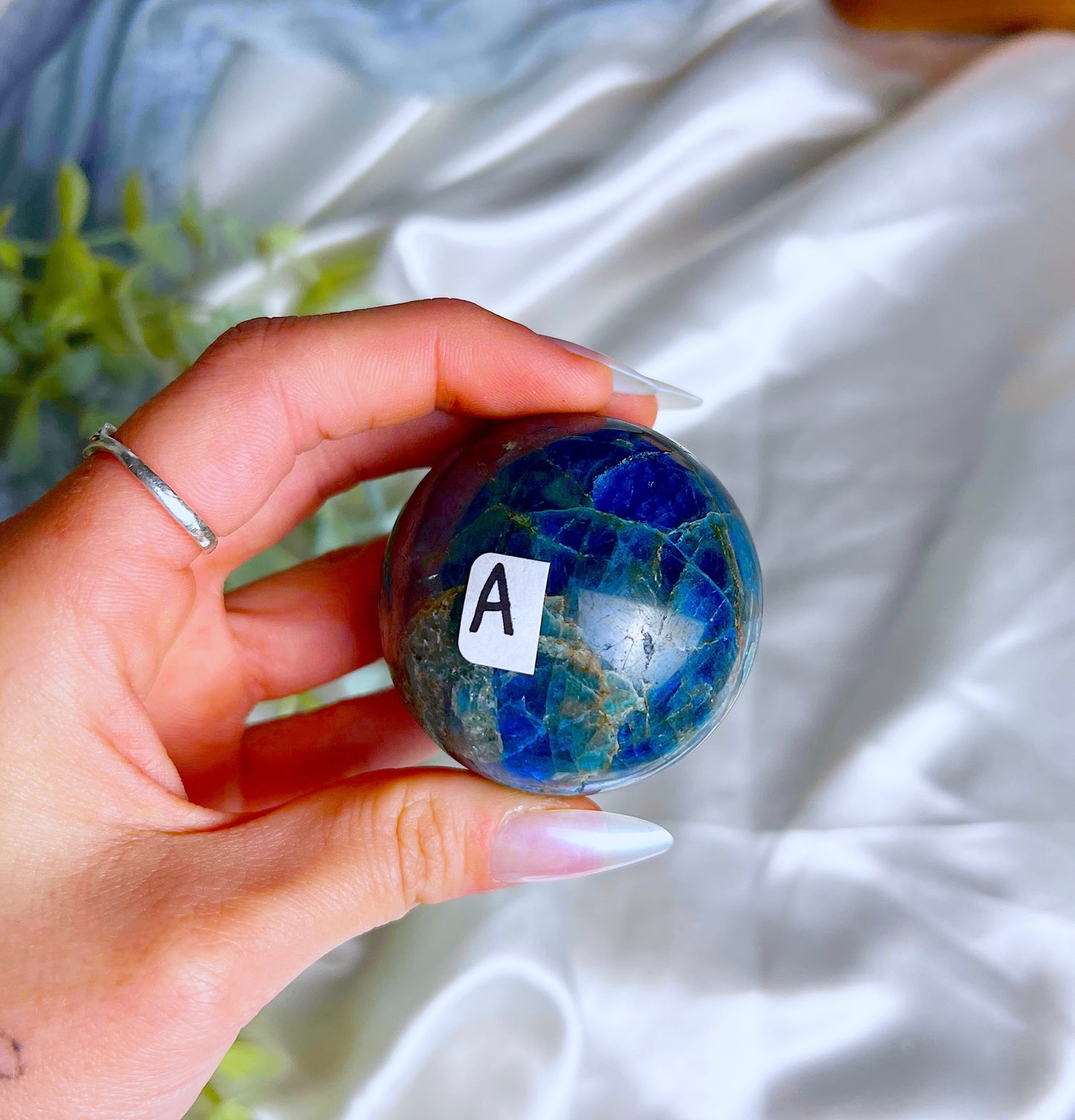 Blue Apatite Sphere A