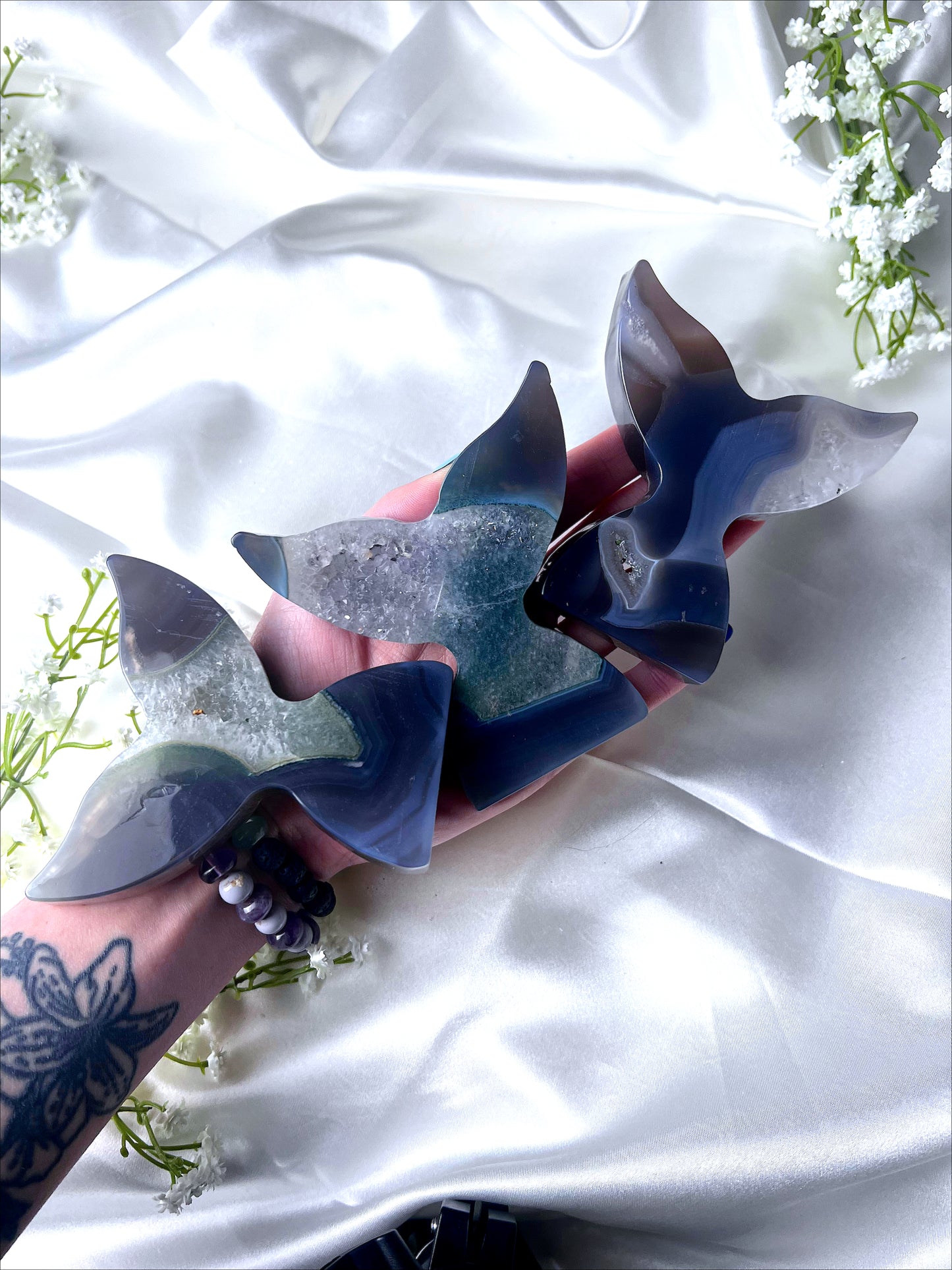Large Druzy Agate Tails